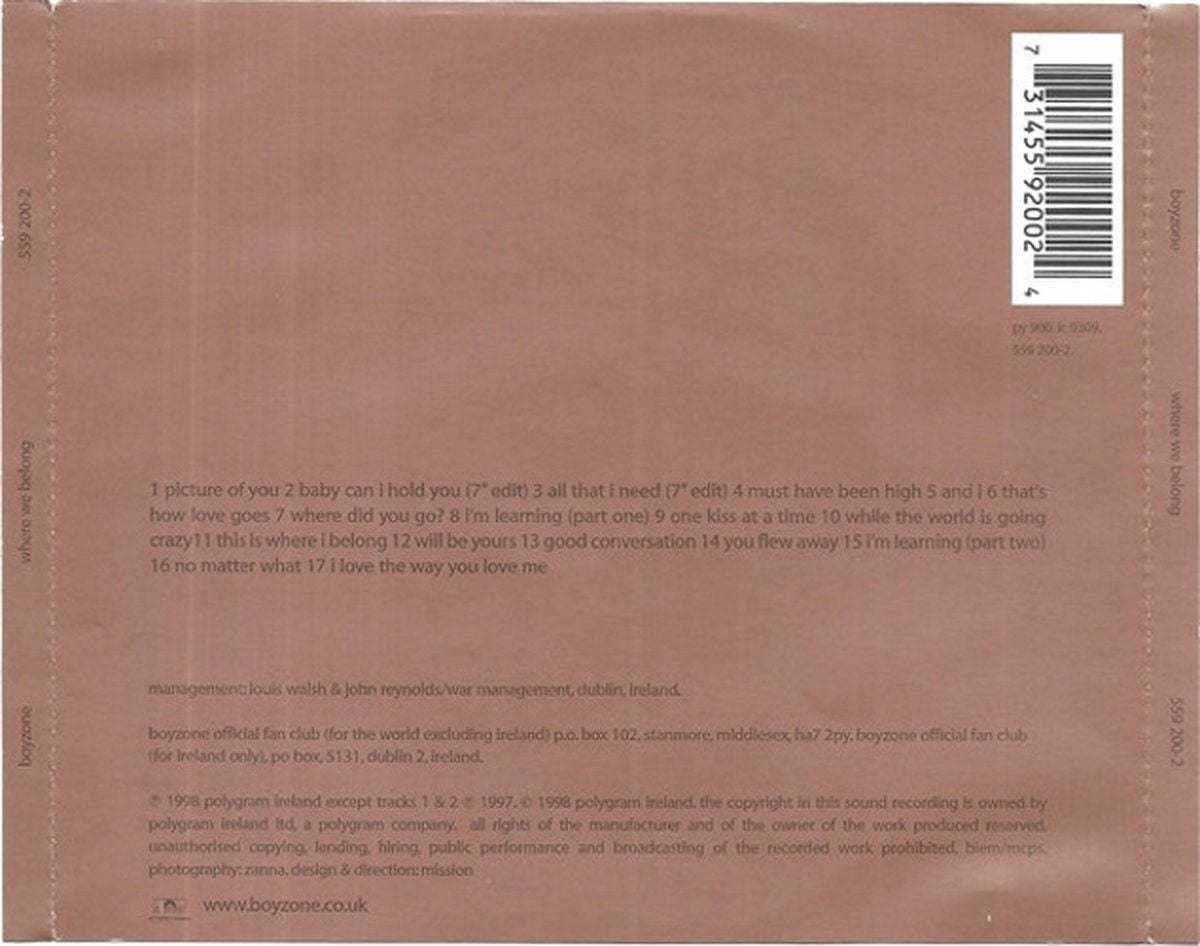 Where we belong – CD