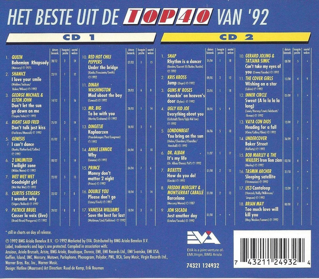 Het beste uit de top 40 van '92 – CD