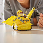 Paw patrol – rubble's bulldozer – speelgoedauto met speelfiguur – 68% gerecycled plastic – duurzaam speelgoed