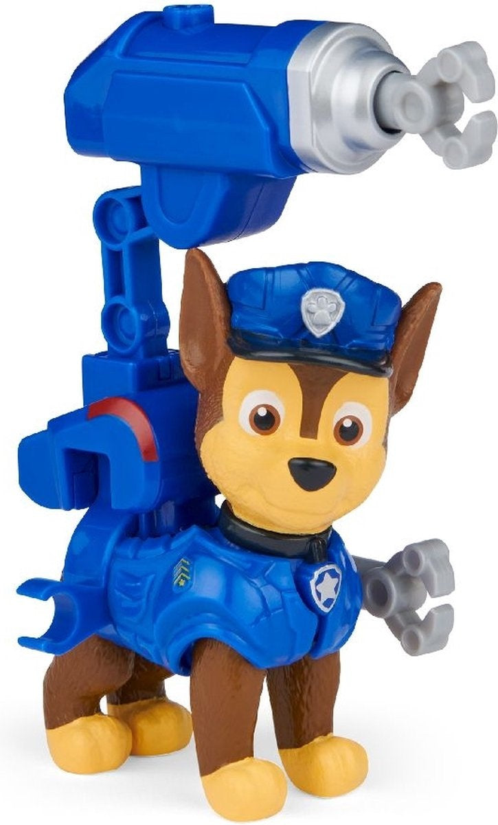 Paw patrol de film actiefiguur met rugzak – clip en 2 projectielen – stijlen kunnen variëren