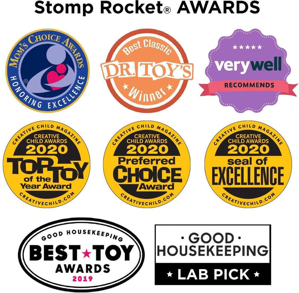Stomp rocket 365044 stomp rocket jr. glow – 4 raketten – speelgoed