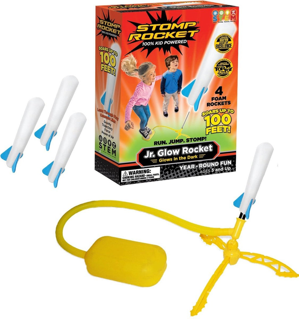 Stomp rocket 365044 stomp rocket jr. glow – 4 raketten – speelgoed