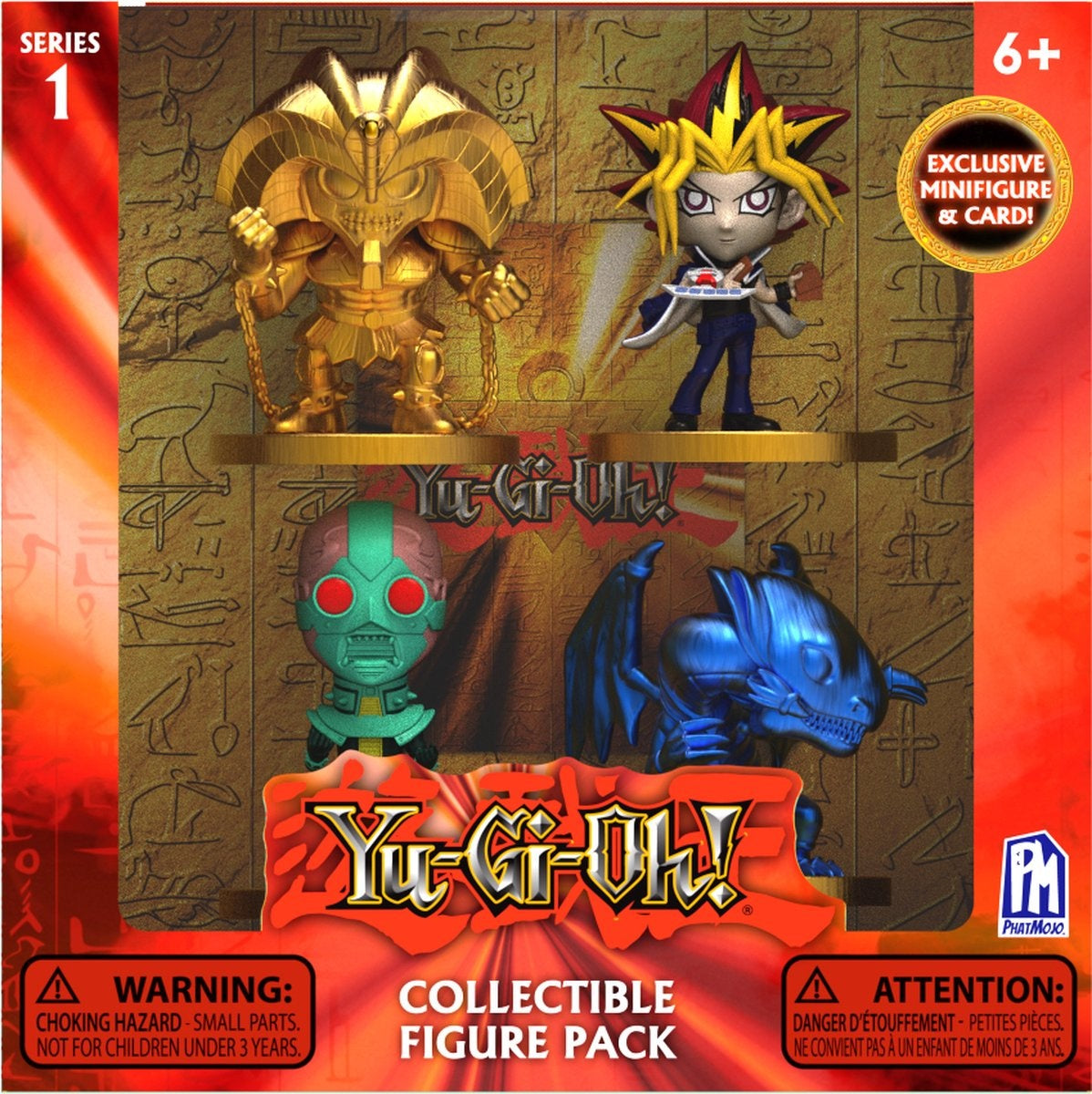 Yu-gi-oh collectible figure pack 6 cm (exodia the forbidden one + yami yugi + jinzo + blue-eyes white dragon) {speelgoed voor kinderen jongens – yu-gi-oh , yugioh – anime, manga ac