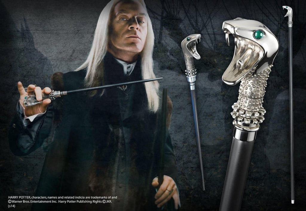 The Noble Collection Harry Potter lucius malfoy toverstaf – replica met slangenkop