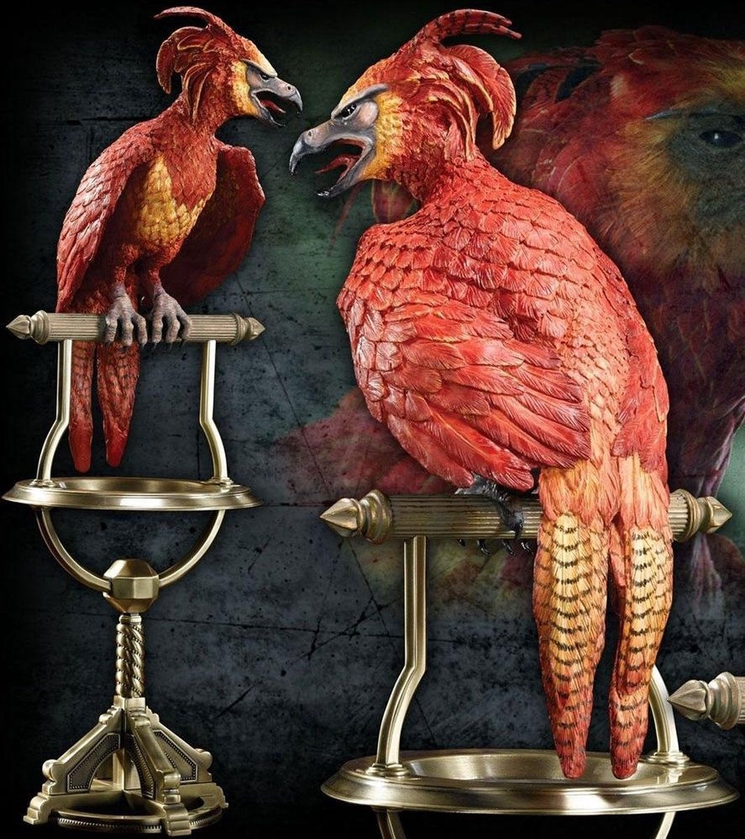 Harry Potter fawkes phoenix standbeeld