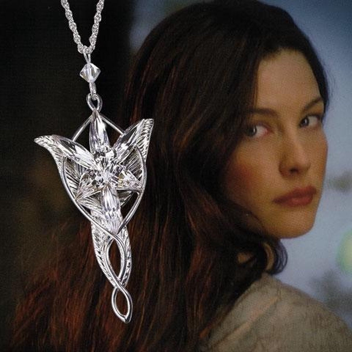 Lord of the rings pendant arwen´s evenstar (silver plated)
