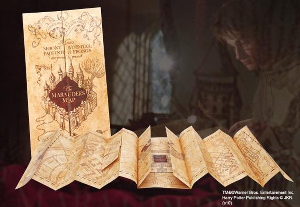The Noble Collection Harry Potter – replica 1/1 marauder's map verzamelobject – creme