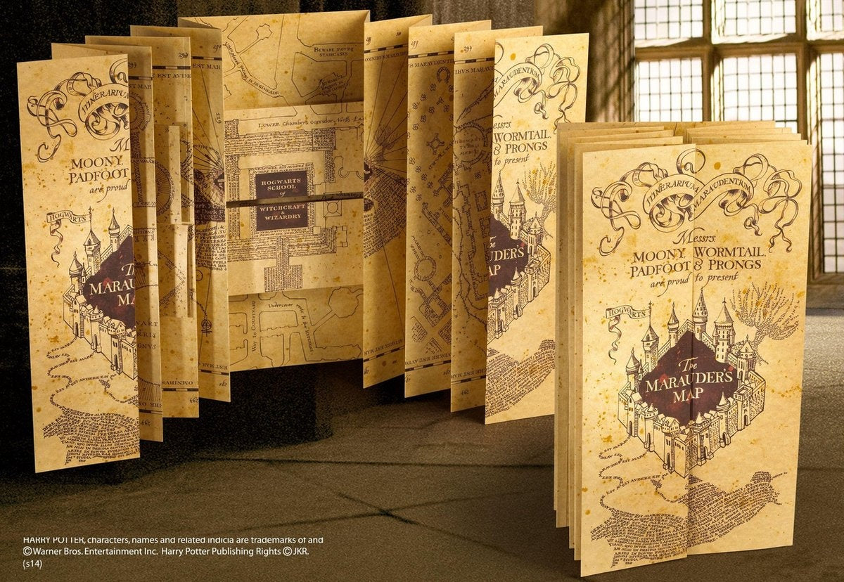 The Noble Collection Harry Potter – replica 1/1 marauder's map verzamelobject – creme