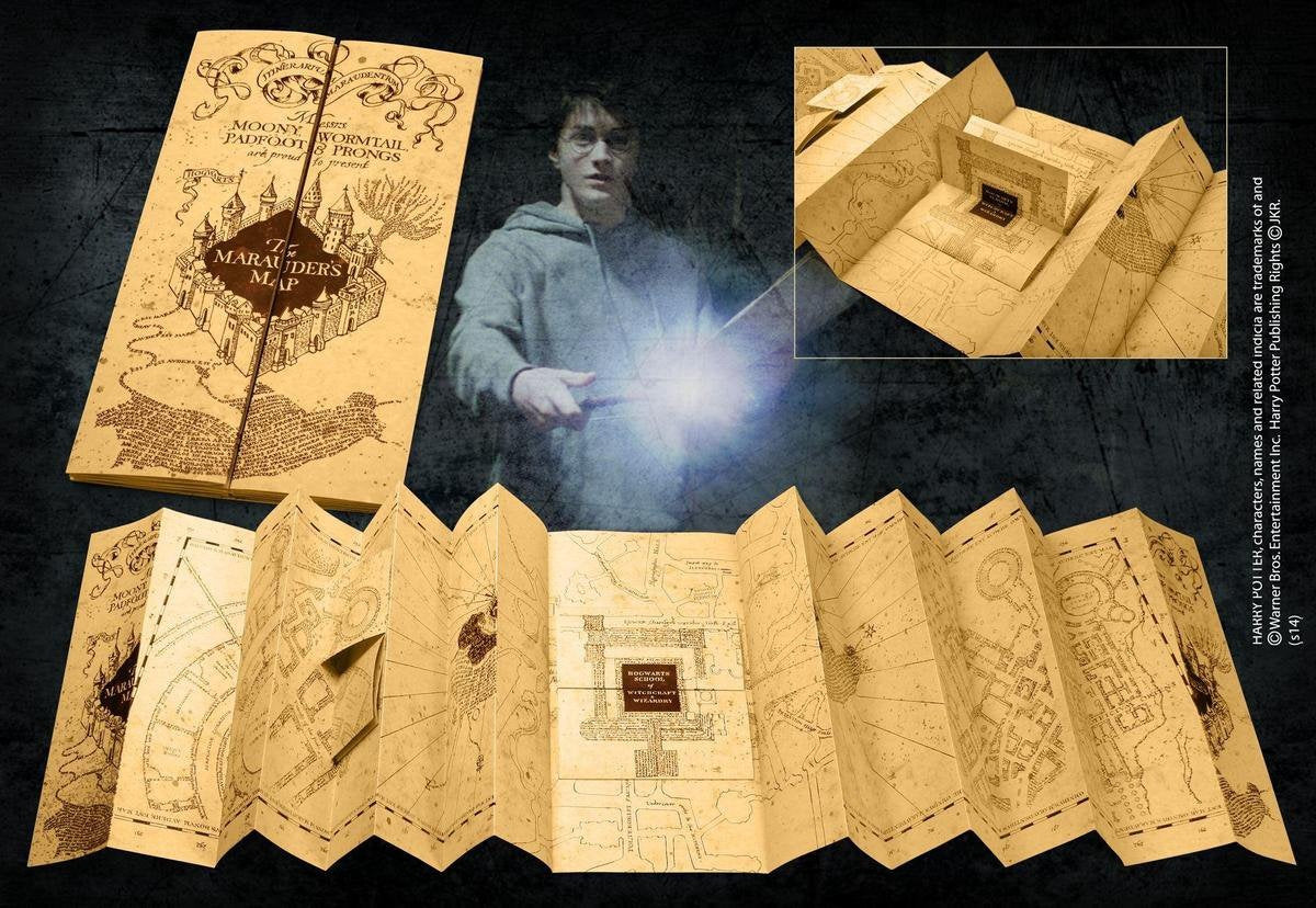 The Noble Collection Harry Potter – replica 1/1 marauder's map verzamelobject – creme