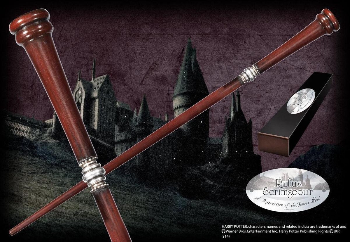 The Noble Collection Harry Potter (tover)staf wand rufus scrimgeour (character-edition) bruin