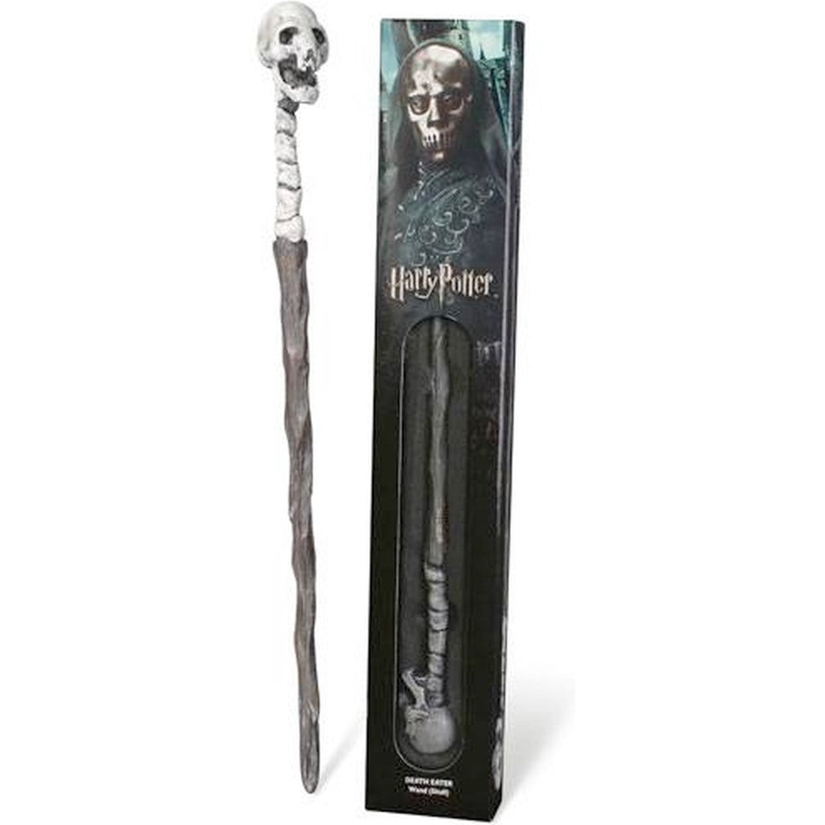 The Noble Collection Harry Potter (tover)staf wand replica death eater skull 38 cm bruin