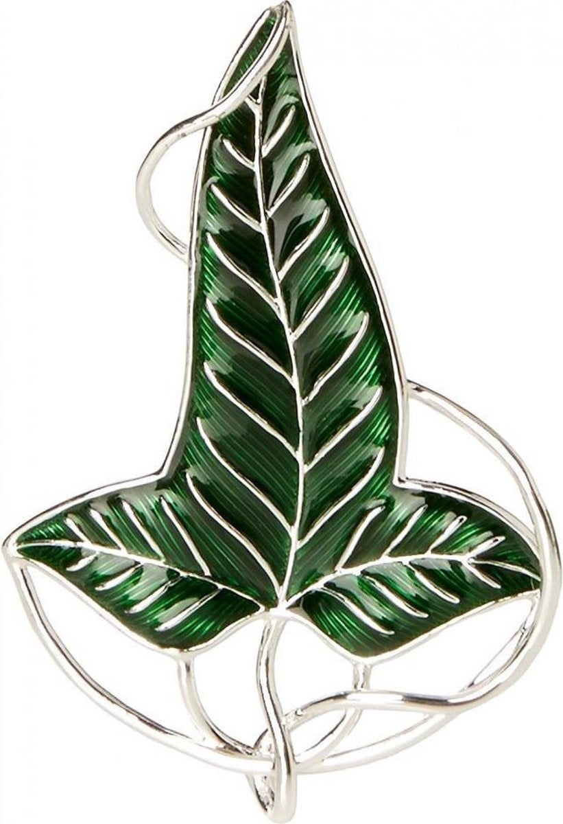 Lord of the rings broche elvenbladbroche (verzilverd) 8 cm