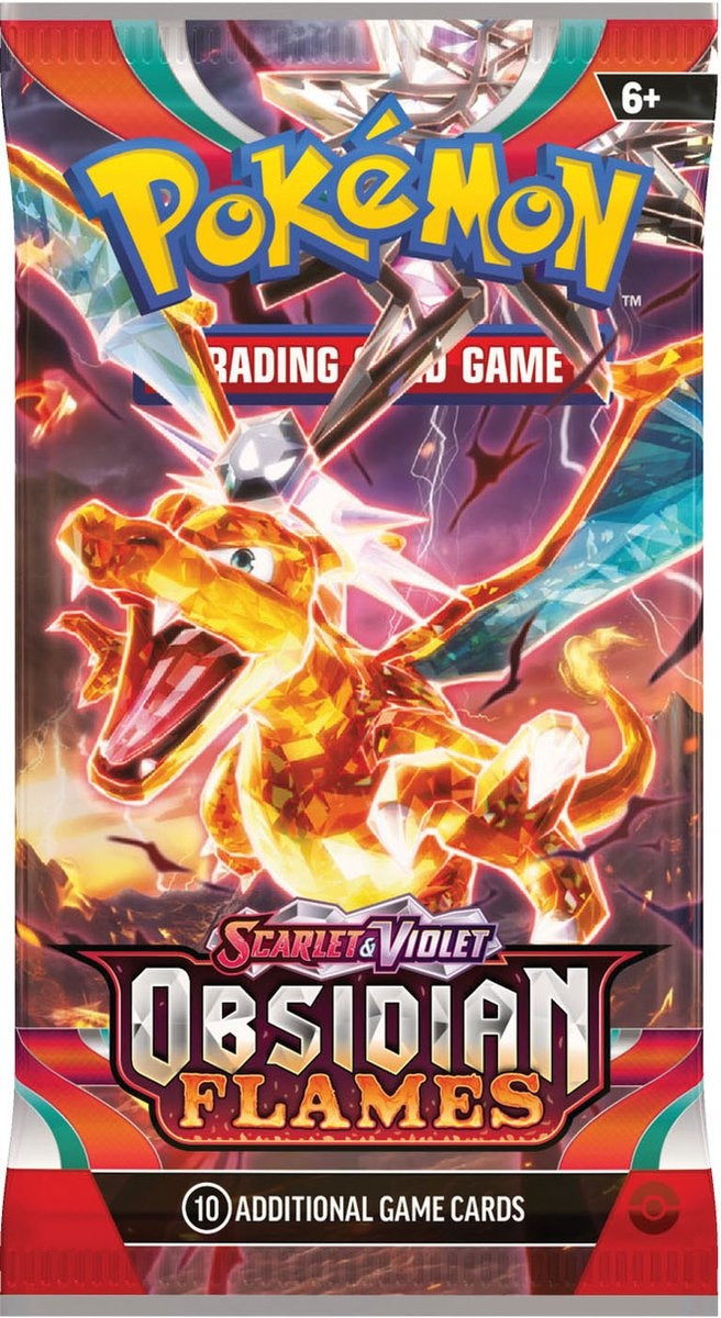 Pokémon boosterpack – obsidian flames – scarlet & violet booster – 1 pakje 10 kaarten – TCG