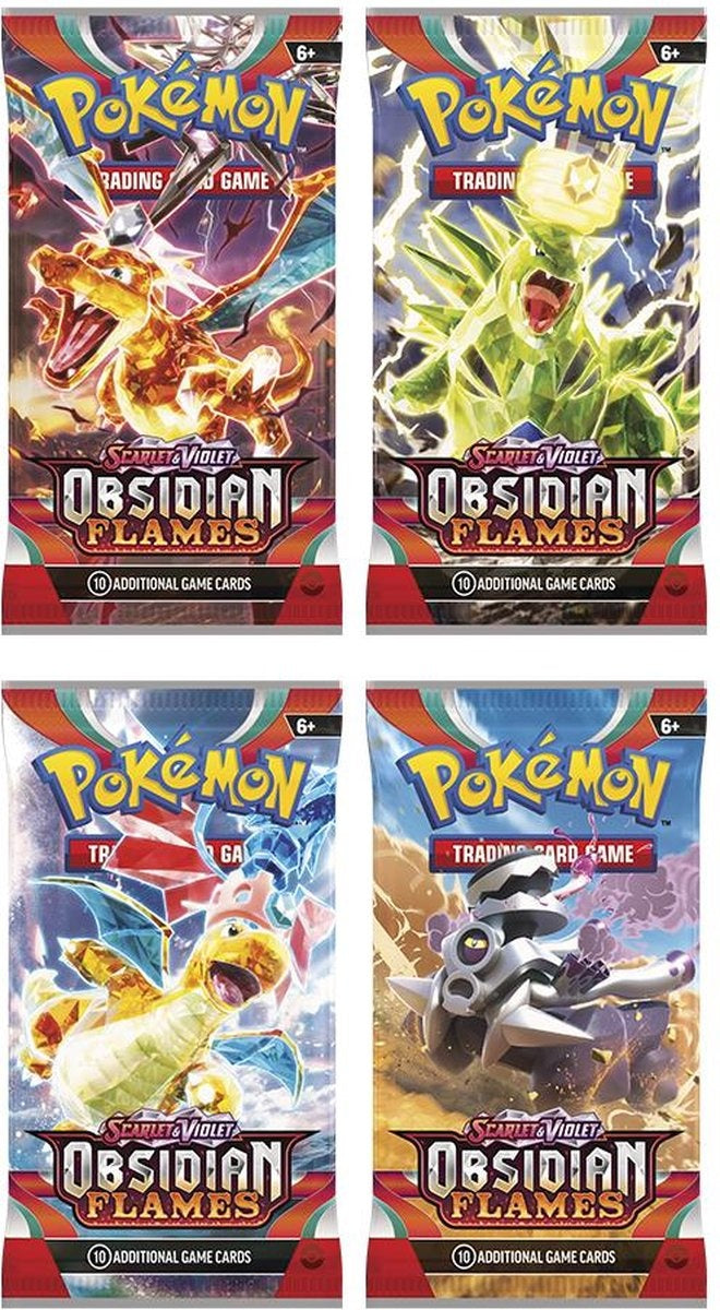 Pokémon boosterpack – obsidian flames – scarlet & violet booster – 1 pakje 10 kaarten – TCG