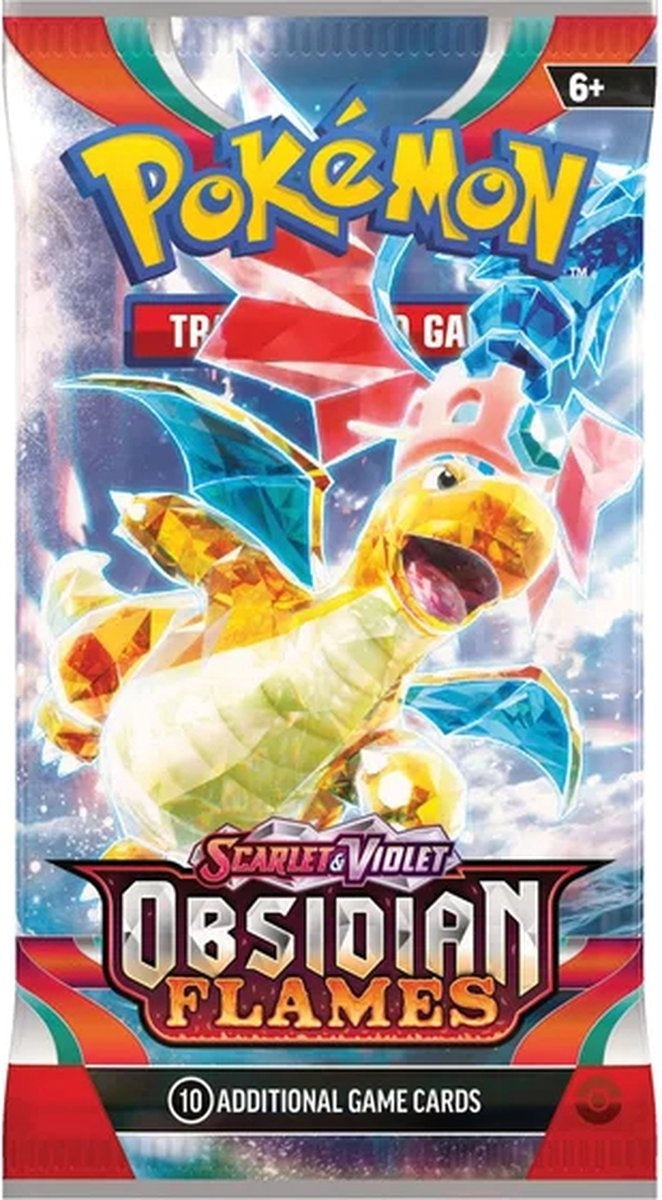 Pokémon boosterpack – obsidian flames – scarlet & violet booster – 1 pakje 10 kaarten – TCG