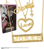 DC Comics: harley quinn loves the joker necklace set