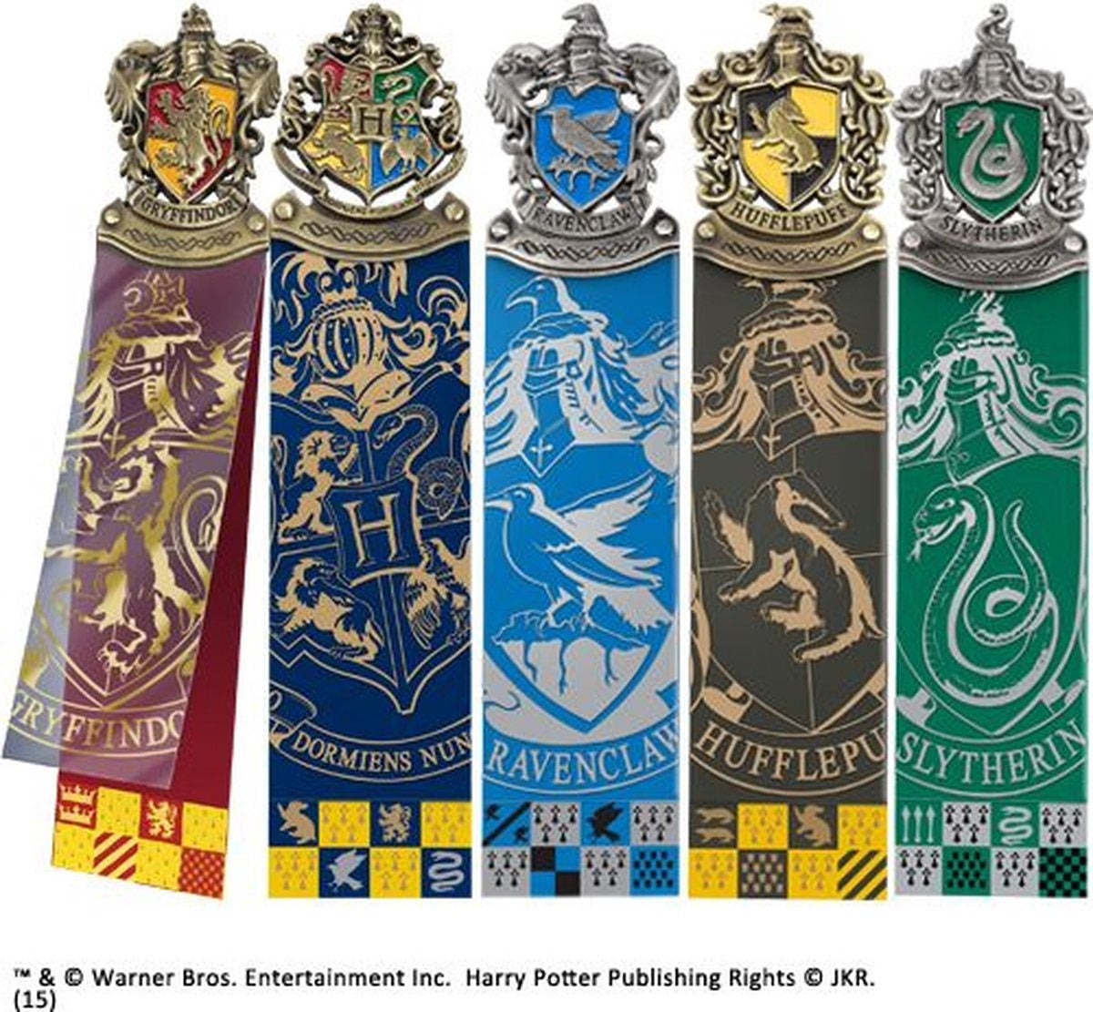 The Noble Collection Harry Potter boekenlegger crest set van 5