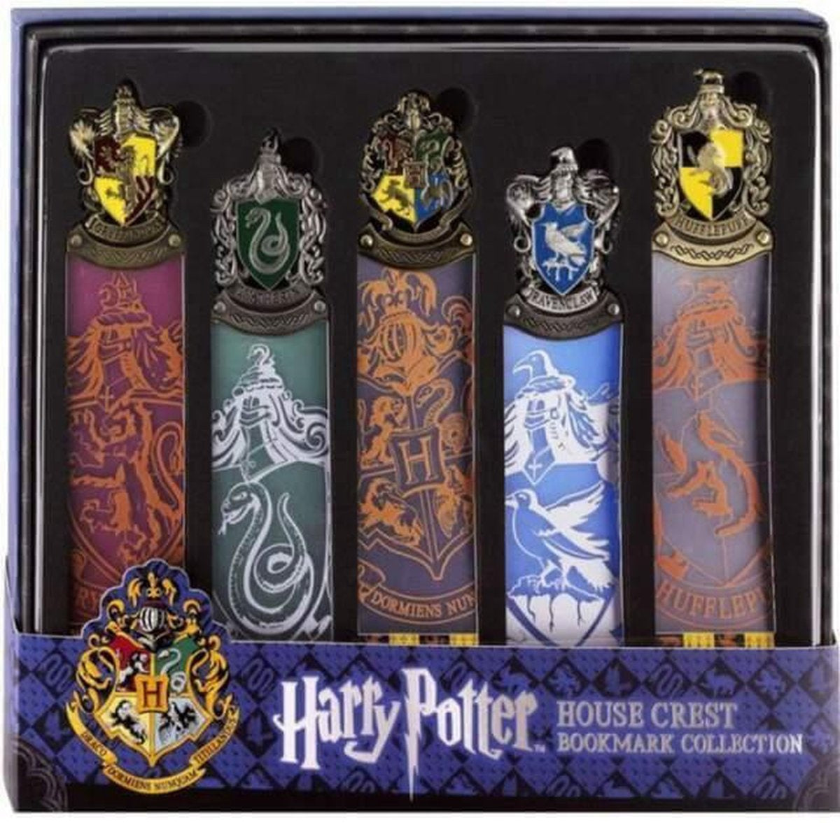 The Noble Collection Harry Potter boekenlegger crest set van 5