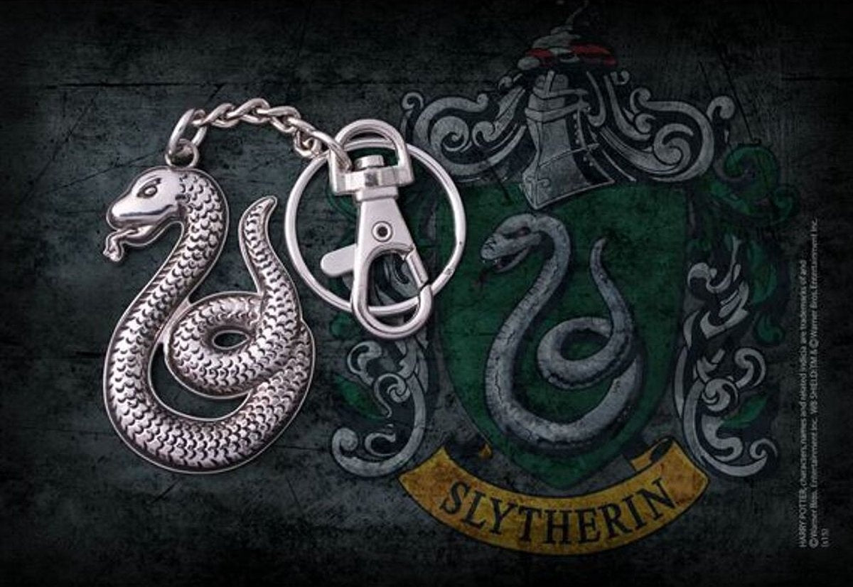 The Noble Collection Harry Potter – slytherin 7 cm keychain – zilverkleurig