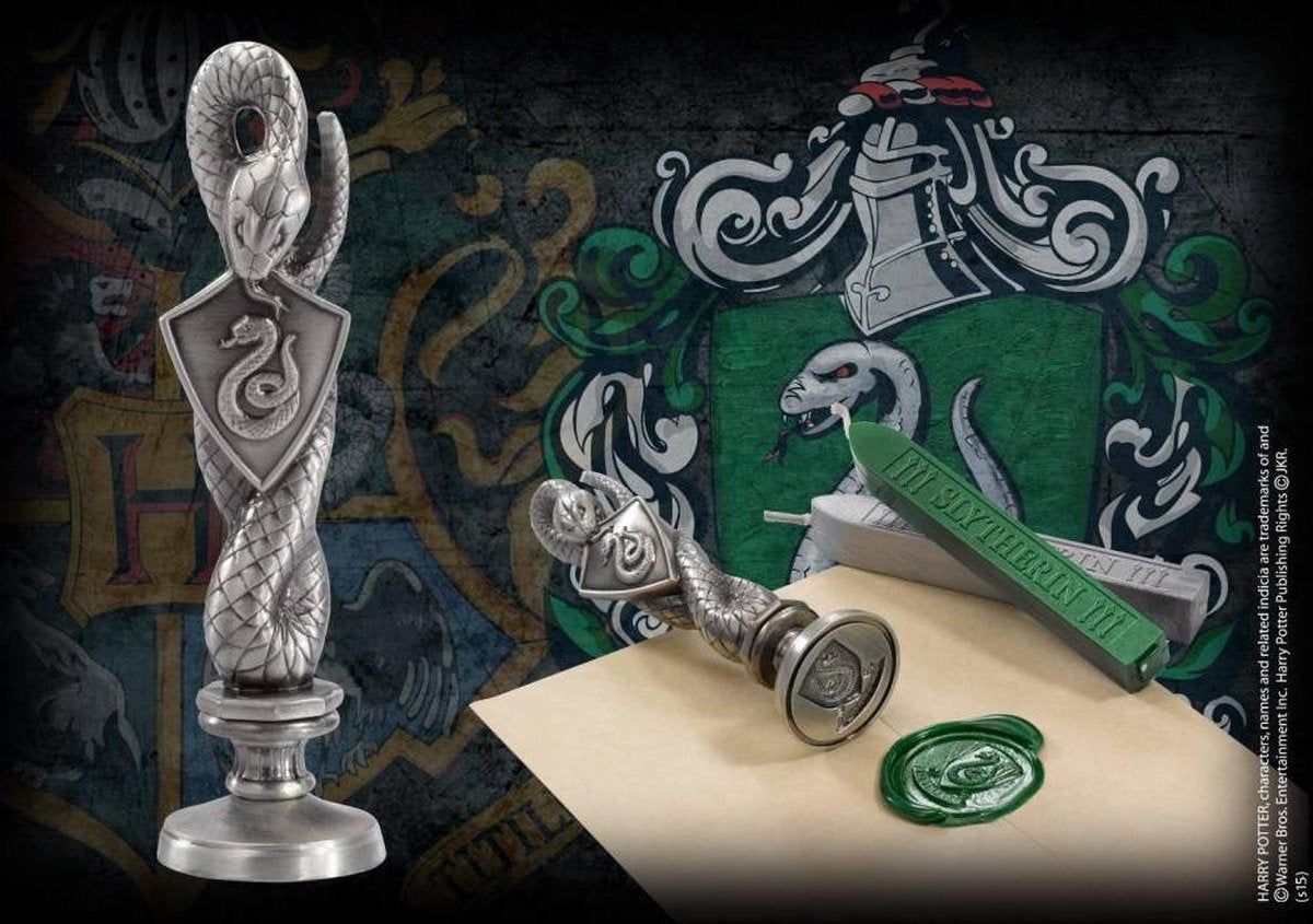 The Noble Collection Harry Potter stempel slytherin 10 cm zilverkleurig