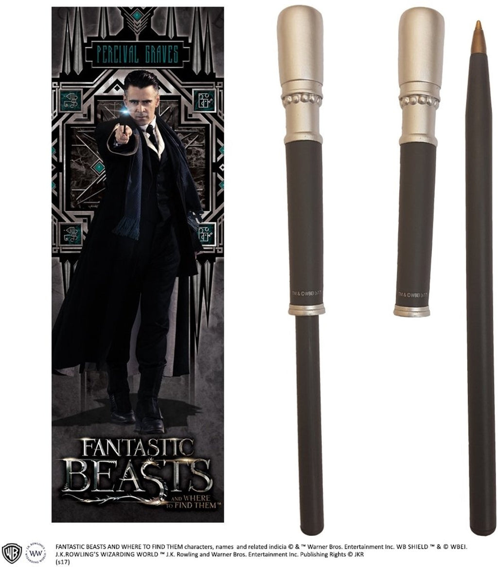 Percival graves wand pen & bookmark