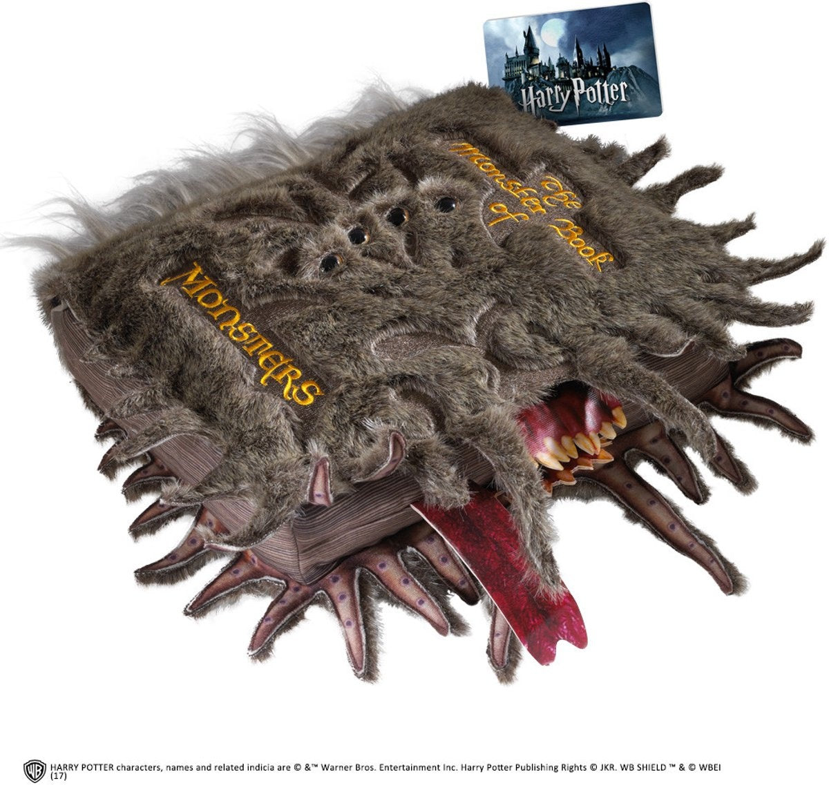 Harry Potter pluche knuffel collectors plush the monster book of monsters 30 x 36 cm bruin