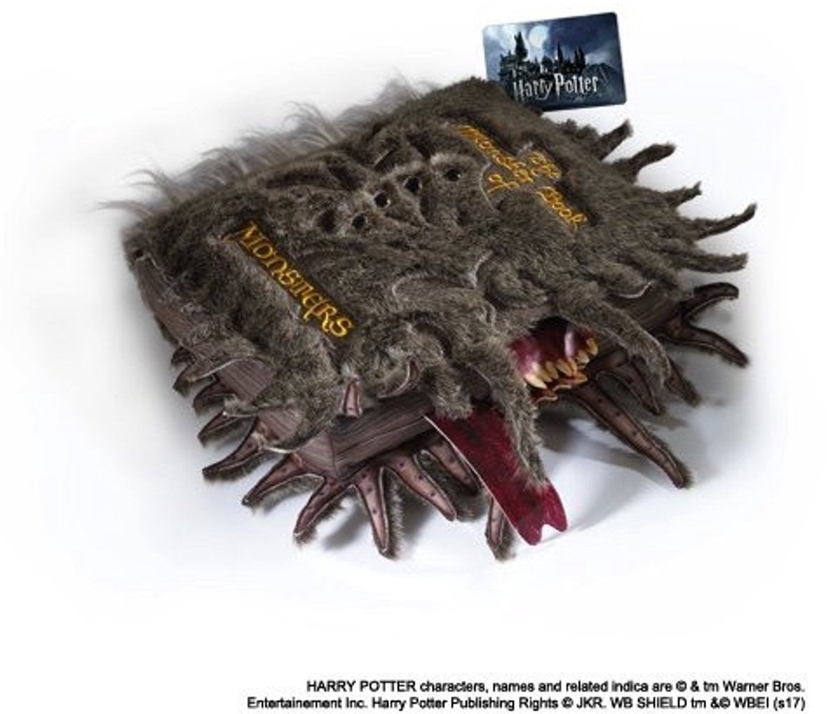 Harry Potter pluche knuffel collectors plush the monster book of monsters 30 x 36 cm bruin