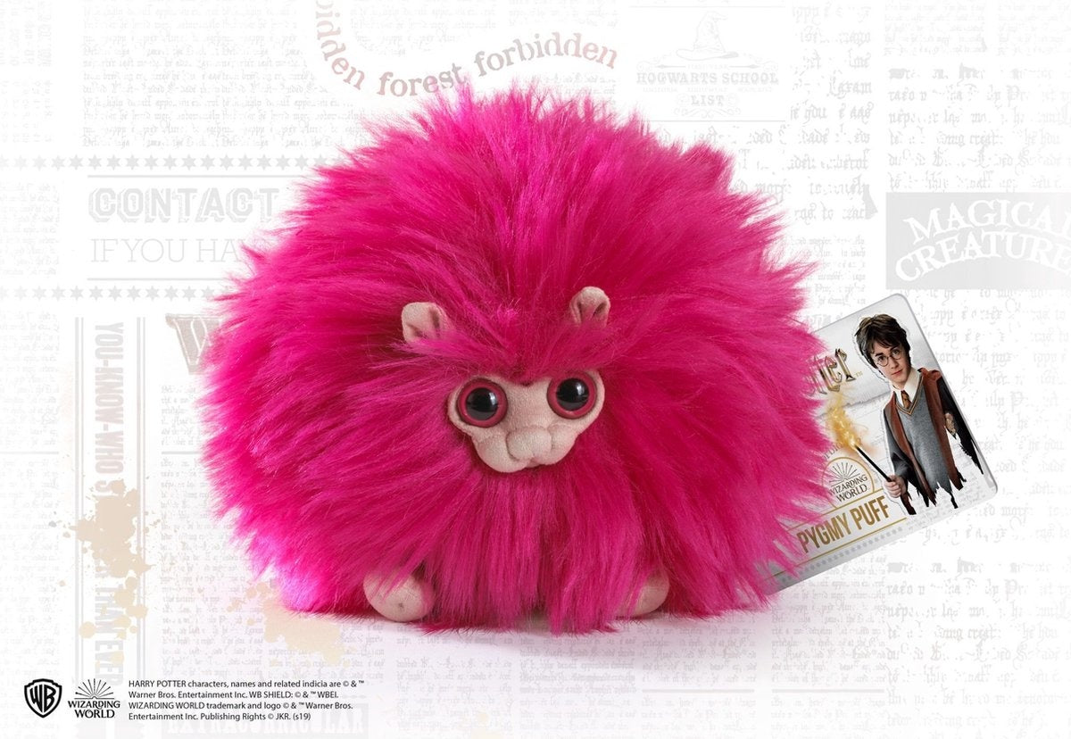 The Noble Collection Harry Potter pluche knuffel pygmy puff 15 cm – Roze