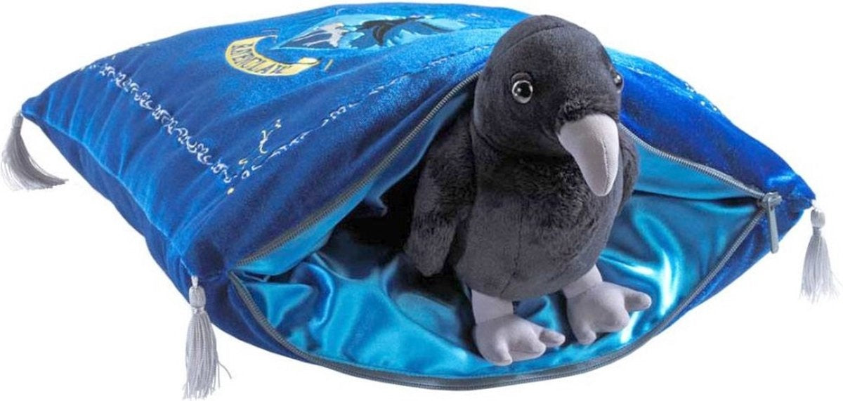 The Noble Collection Harry Potter – house mascot cushion with plush figure ravenclaw kussen – blauw