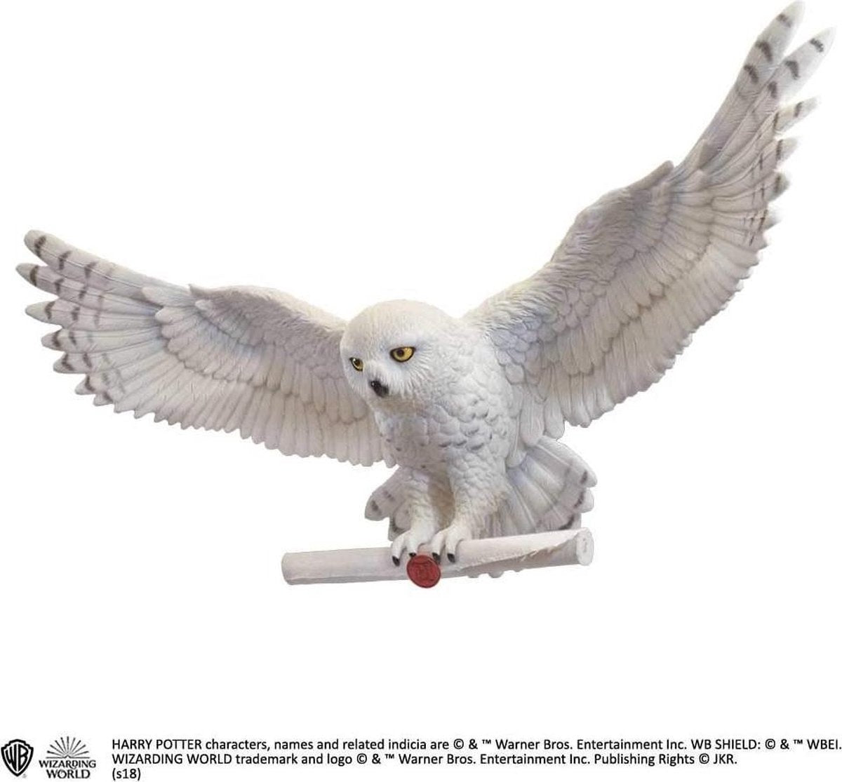 Harry Potter wandbord/wanddecoratie hedwig owl post 46 cm wit