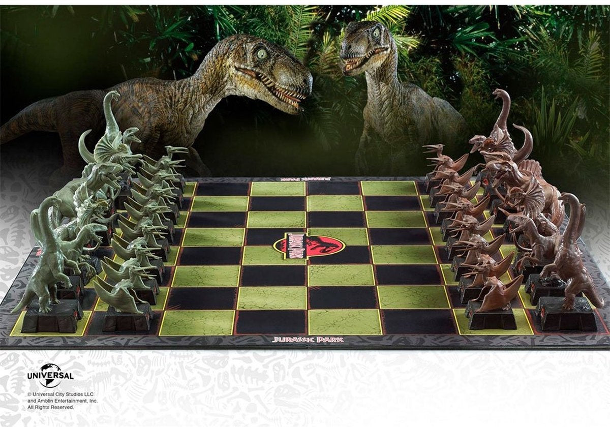 The Noble Collection universal – bordspel – jurassic park schaakset