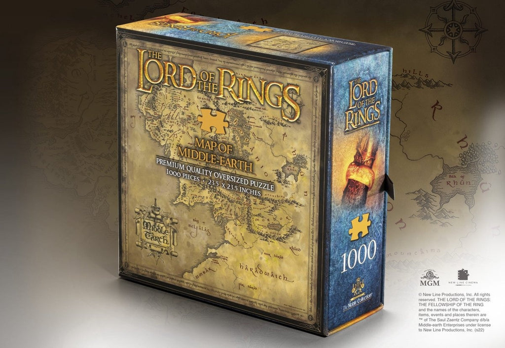 The Noble Collection the lord of the rings – middle earth (1000 pieces) puzzel