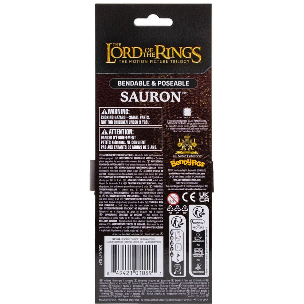 The Noble Collection lord of the rings bendyfigs bendable figure sauron 19 cm mini-figuur