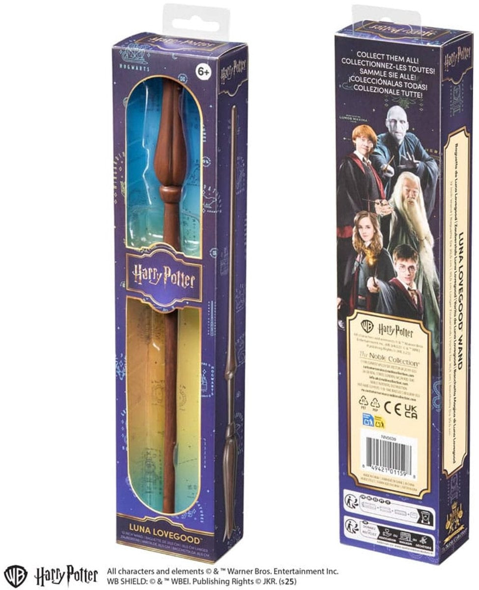 The Noble Collection Harry Potter role play toverstaf – toverstok luna lovegood – loena leeflang 30 cm replica: down-scaled