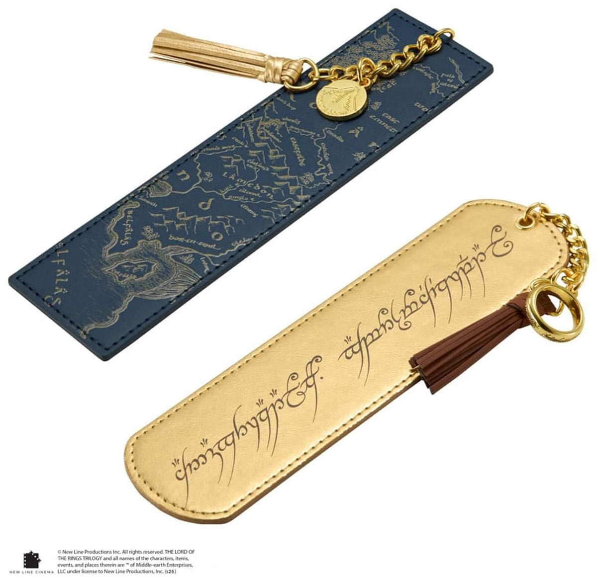 The Noble Collection the lord of the rings bookmarks 2-pack middle earth and elven script stationery