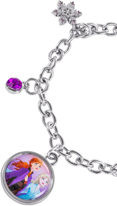 Disney frozen ii anna & elsa multicoloured enamel costume charm bracelet