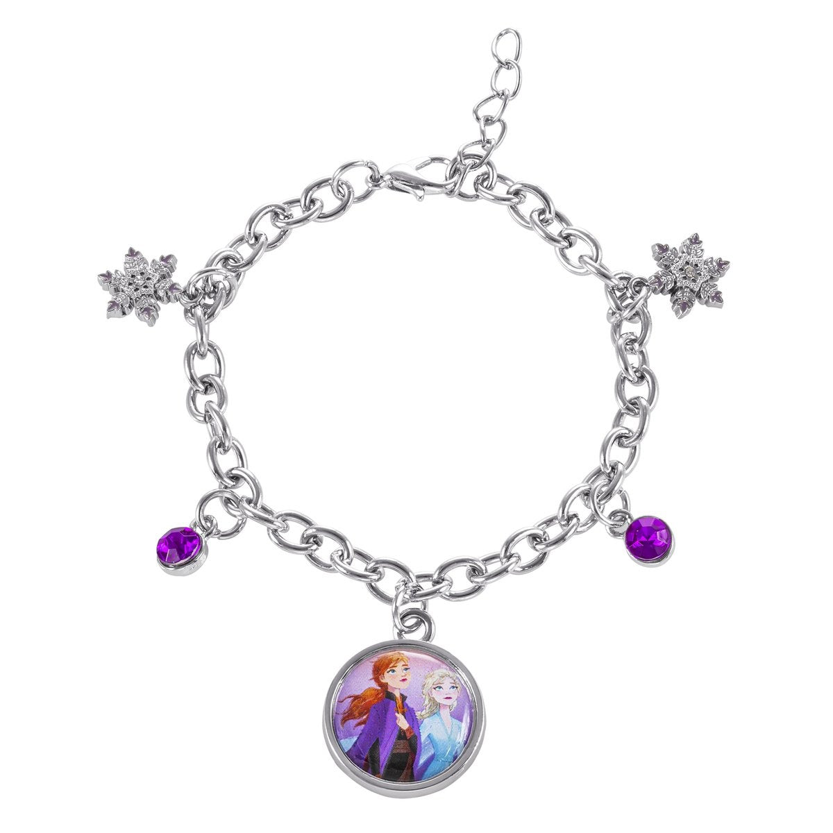 Disney frozen ii anna & elsa multicoloured enamel costume charm bracelet