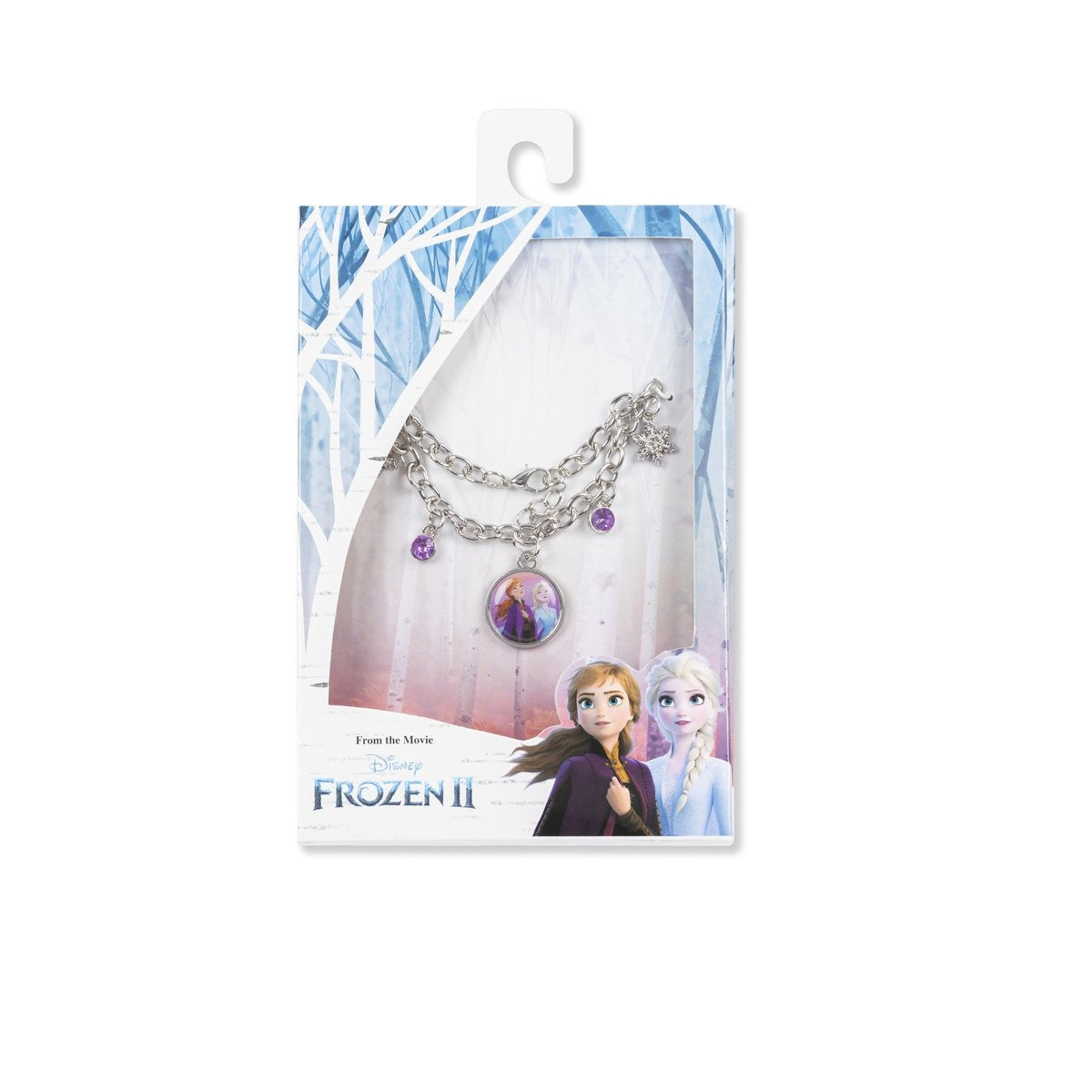 Disney frozen ii anna & elsa multicoloured enamel costume charm bracelet