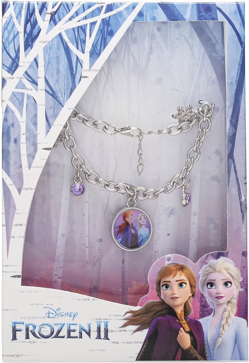Disney frozen ii anna & elsa multicoloured enamel costume charm bracelet