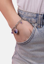 Disney frozen ii anna & elsa multicoloured enamel costume charm bracelet