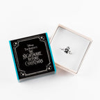 Disney nightmare before christmas white & black silver plated clear stone ring