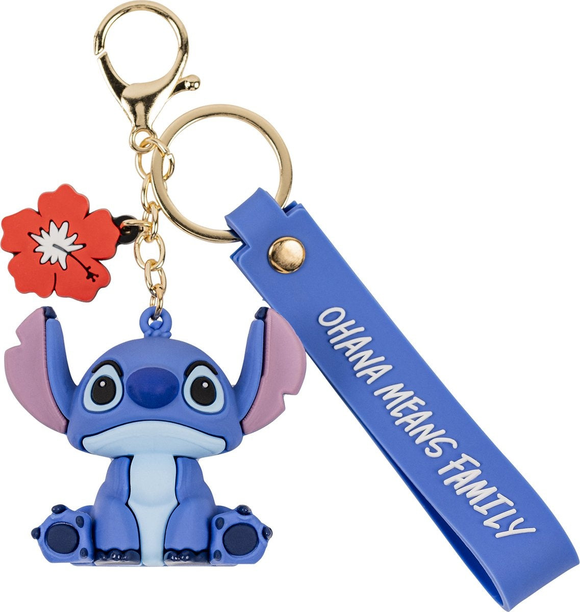 Stitch – ohana means family – 3d vinyl keyring