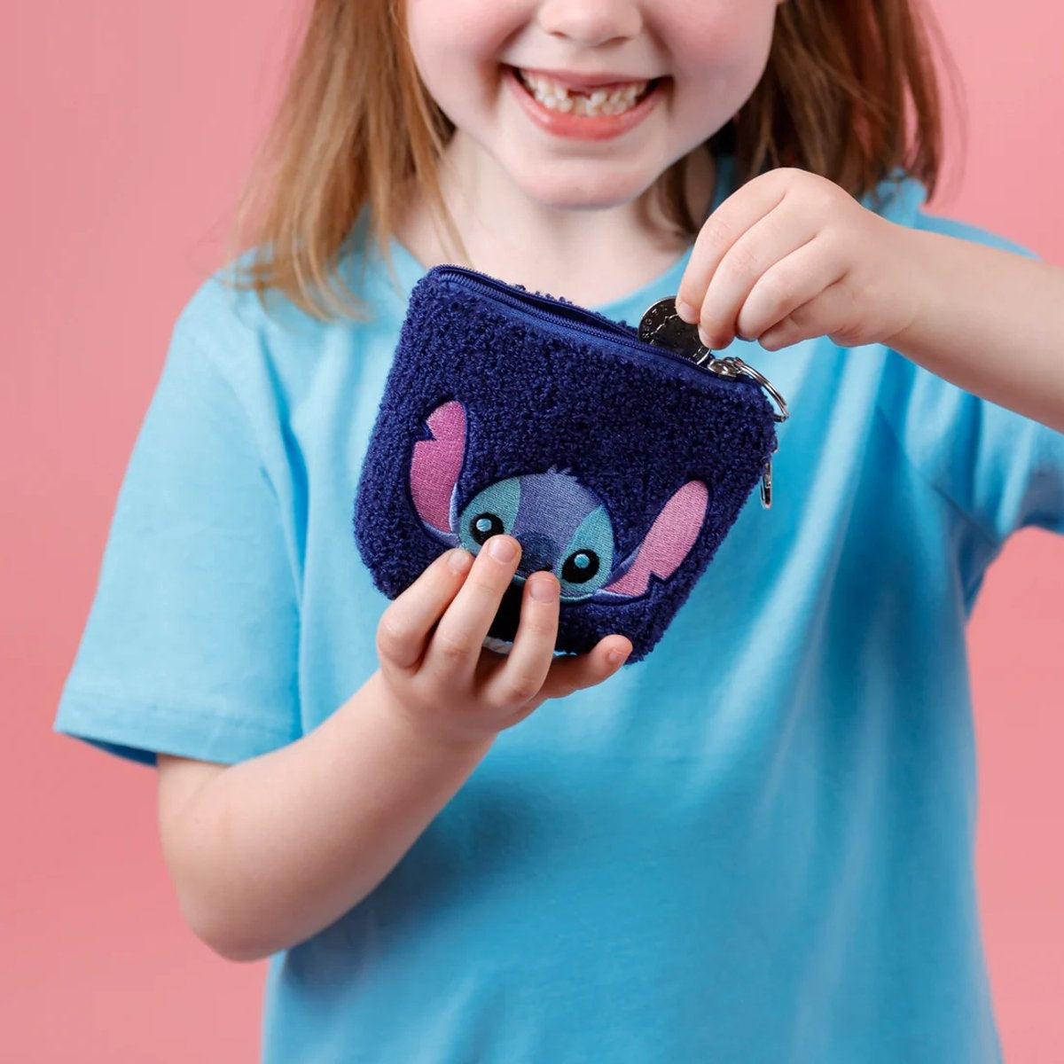 Disney stitch purse key chain