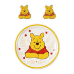 Winnie the pooh earrings and trinket tray set