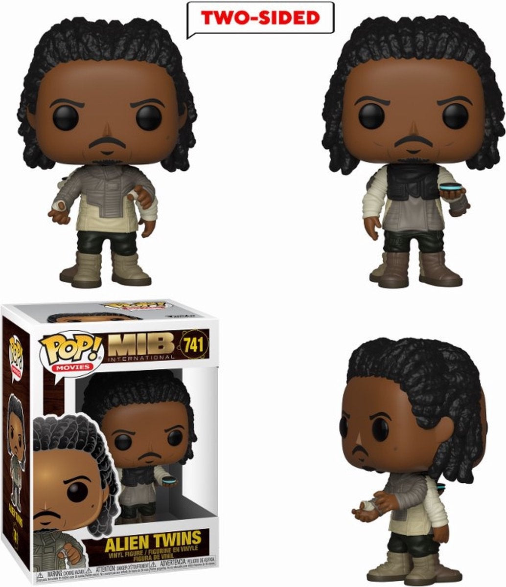 Pop men in black international alien twins vinyl figure