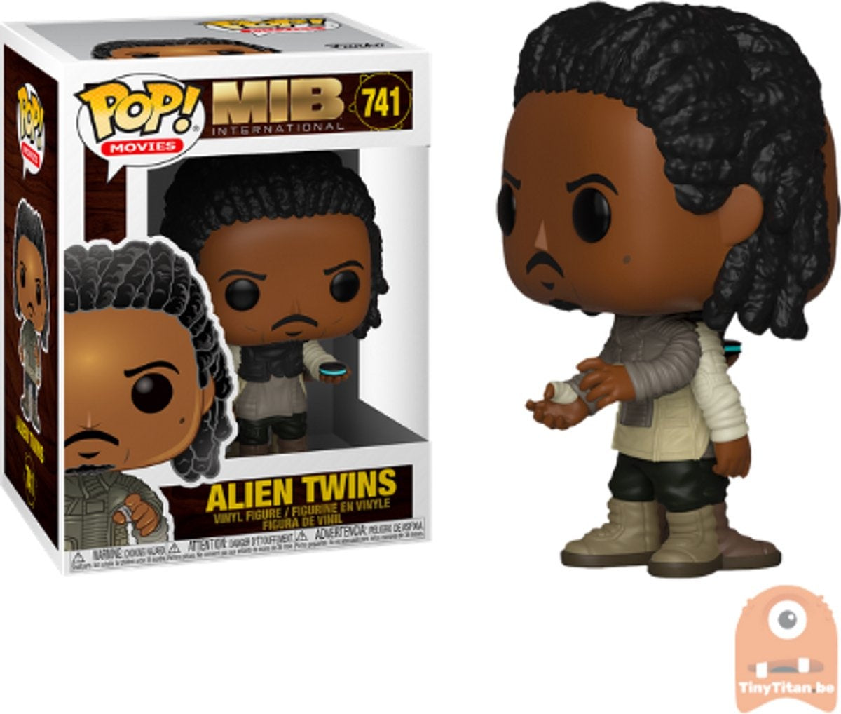 Pop men in black international alien twins vinyl figure