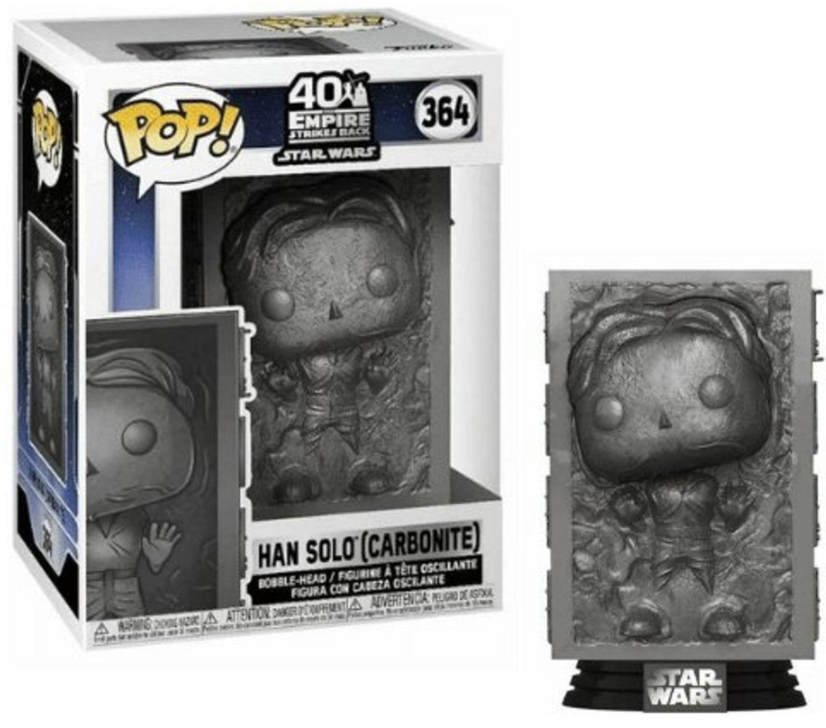 Pop star wars han solo in carbonite vinyl figure