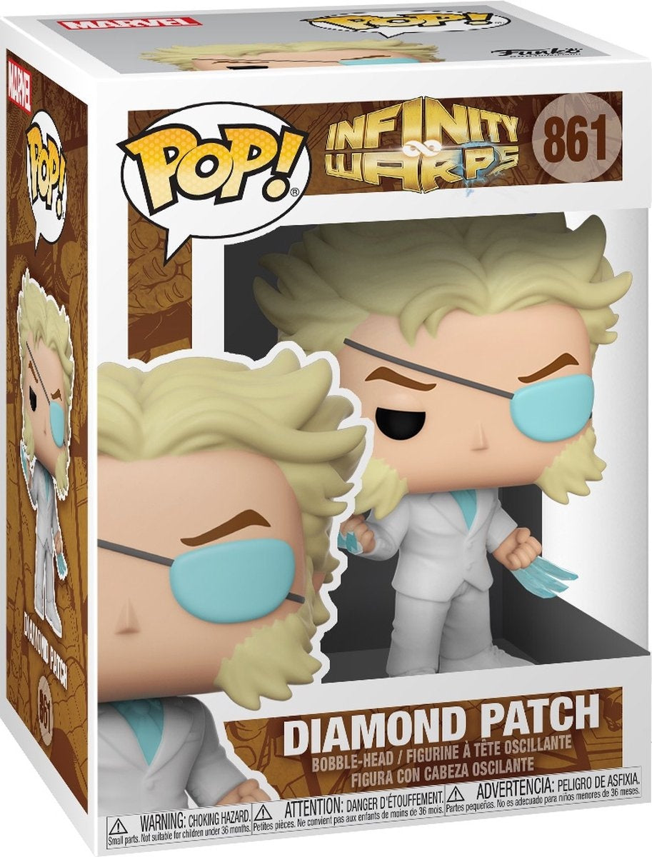 Pop marvel: infinity warps – diamond patch funko