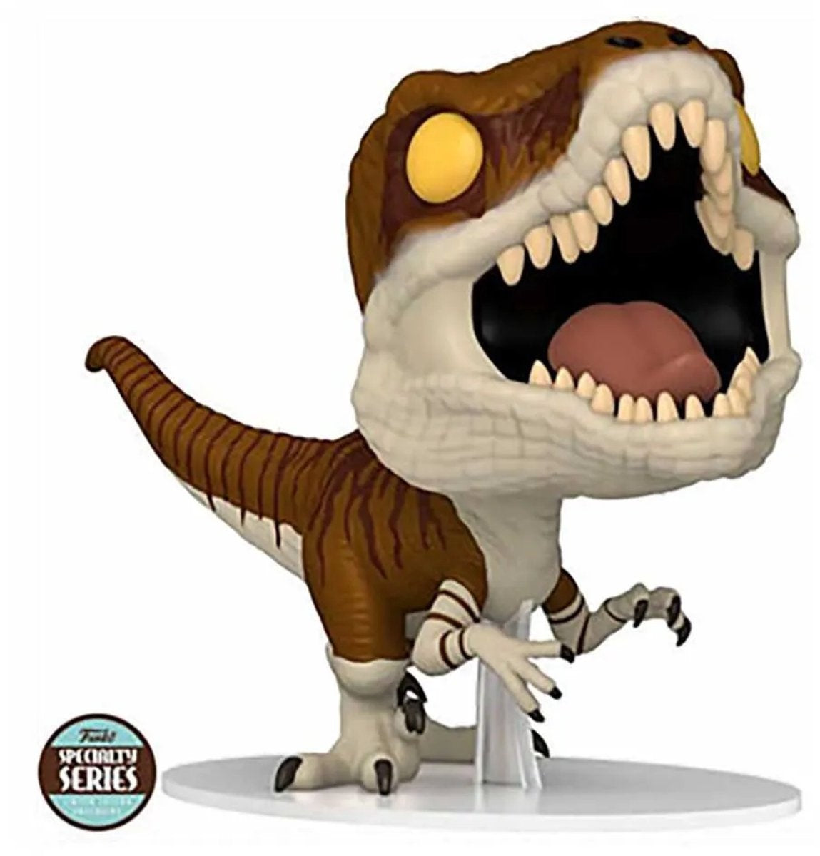 Funko atrociraptor (tiger) – funko pop – jurassic world 3: dominion figuur – 9cm