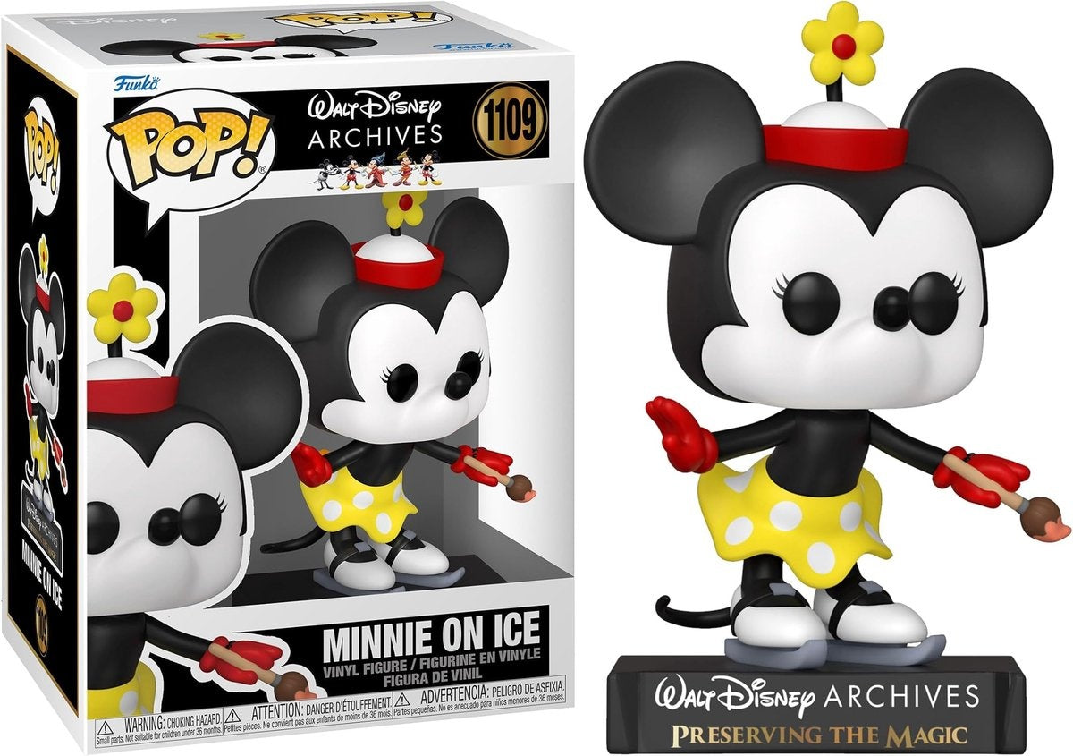 Funko mickey mouse verzamelfiguur disney pop minnie mouse – minnie on ice (1935) 9 cm